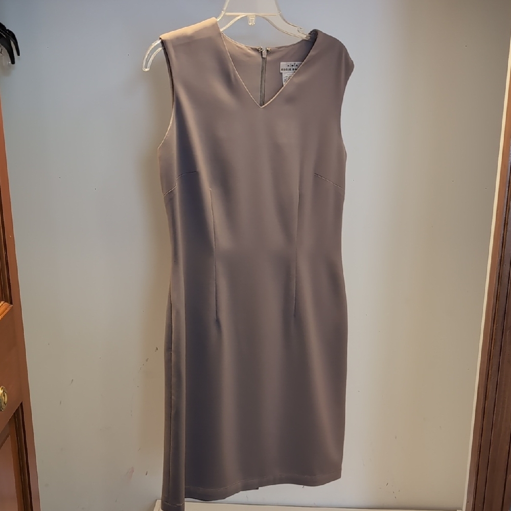Eddie Bauer Sleeveless Taupe Midi Dress
